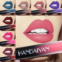handaiyan lipgloss cosmetics velvet matte lip gloss non stick cup long lasting no fading color lips cosmetics 12 colors makeup