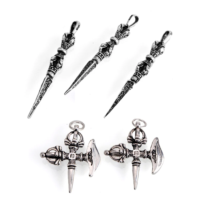 Буддийский пестик Vajry из нержавеющей стали религиозный кулон молитвенный амулет