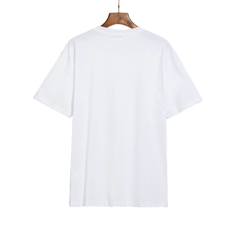 

Fashion New 2021 Style High Street Wind T-shirt Leisure Mercerized Cotton Black White 3 D Printing Head Portrait The Letter