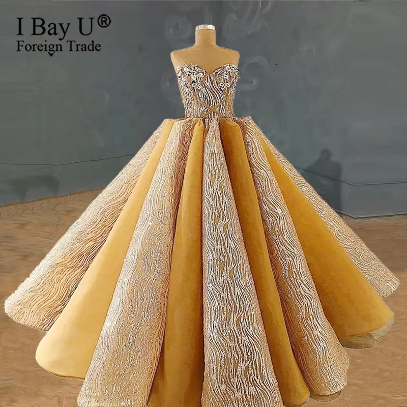 Женское свадебное платье It's yiiya белое кружевное с блестками и 3D юбкой цвета