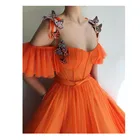 Женское вечернее платье с открытыми плечами, длинное фатиновое платье принцессы с бабочкой и открытой спиной, бальное платье для вечеринки