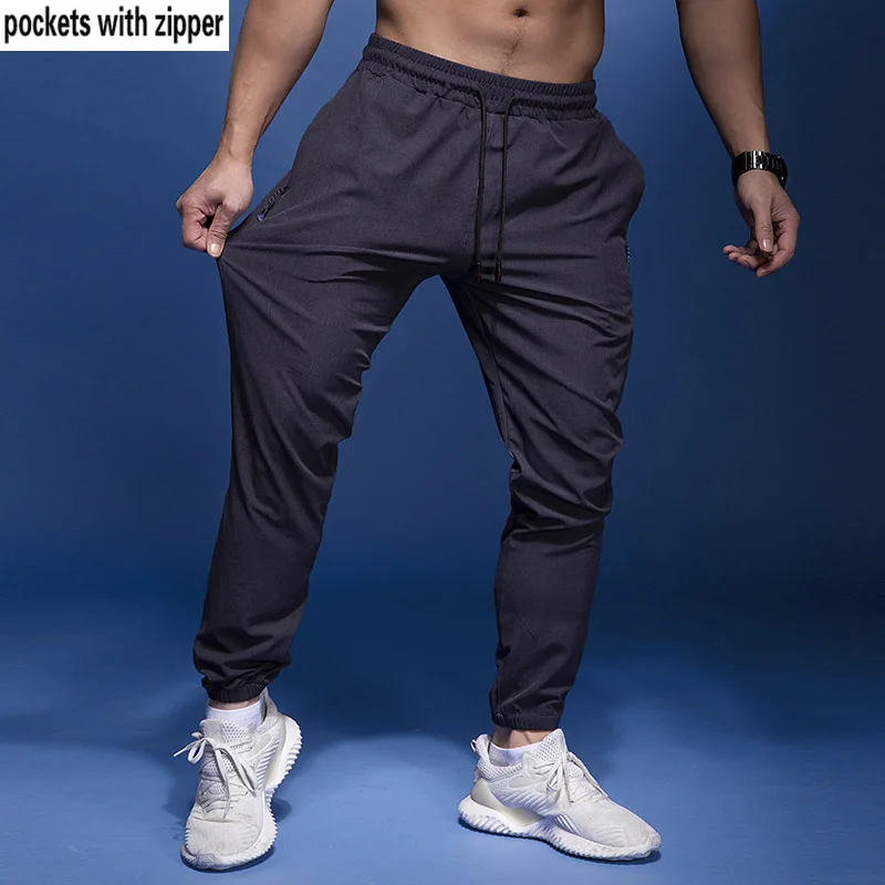 

Men Running Pants Soccer Training Pants With Zipper Pockets Football Trousers Jogging Fitness Gym Pants Workout Sport Pants