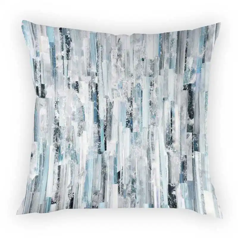 Декоративная подушка с птичьим узором 45x45 см красно-венценовый журавль павлин