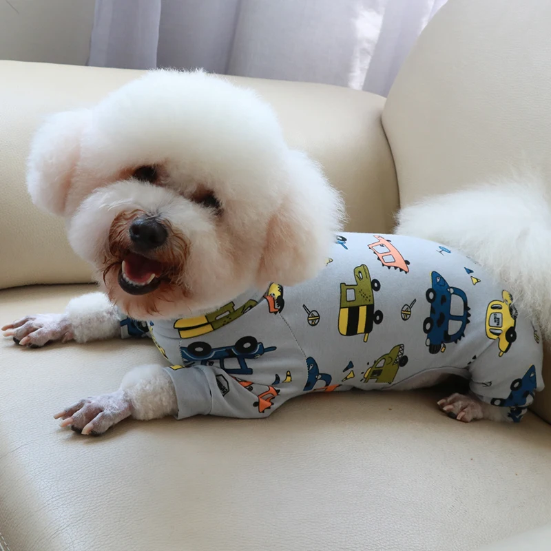 Комбинезон для собак 100% хлопок тонкая одежда щенков комбинезоны с принтом