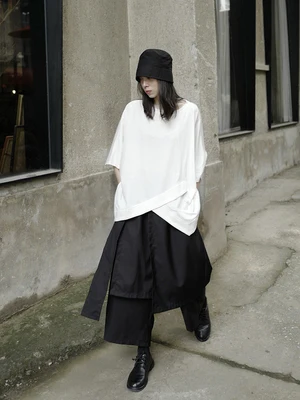 Оригинальный дизайн нишевые асимметричные японские Ямамото широкие штаны