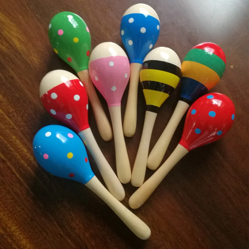 Детский музыкальный инструмент красочные деревянные погремушки вечерние