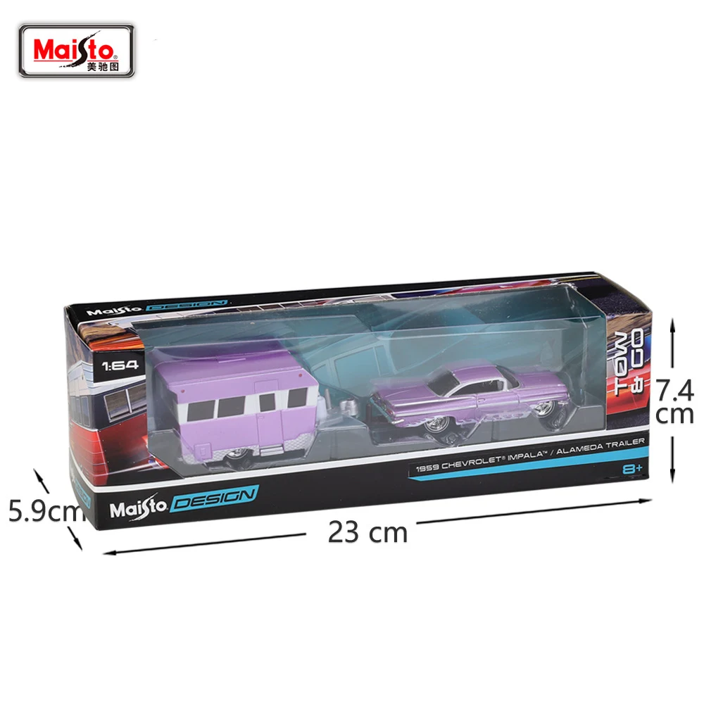 Модель автомобиля Maisto 1:64 1967 Ford Mustang GT/Camper модель прицепа имитация игрушечный