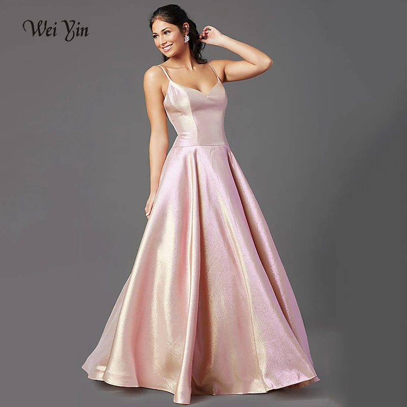 

Wei yin AE0499 длинное платье для выпускного вечера с v-образным вырезом, Новое поступление, элегантные сексуальные женские вечерние платья с откр...