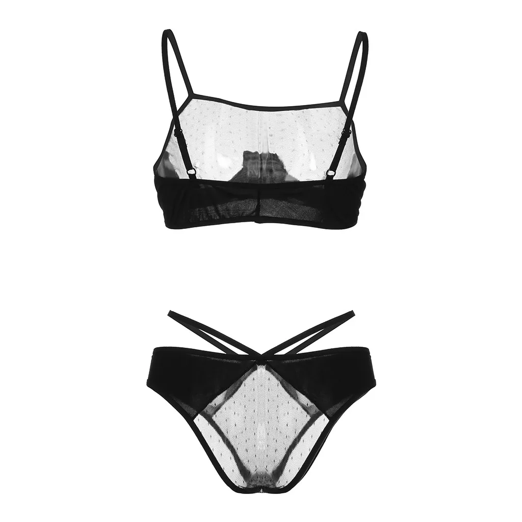 2020 для женщин Большие размеры сексуальное черное белье Комплекты дамы в горошек