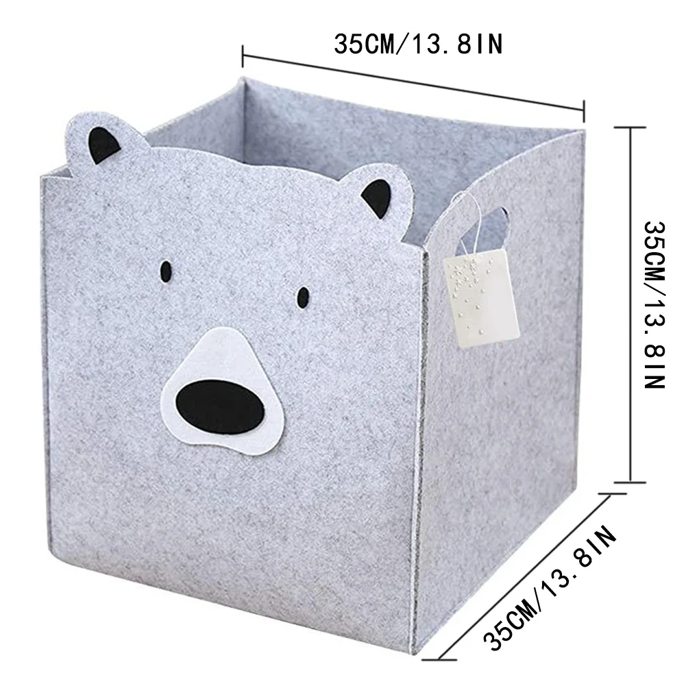 

Cube Folding Storage Boxes Kids Toys Organizer Felt Cloth Fabric Storage Basket Foldable Storage Organizers For Nursery Toy Bins