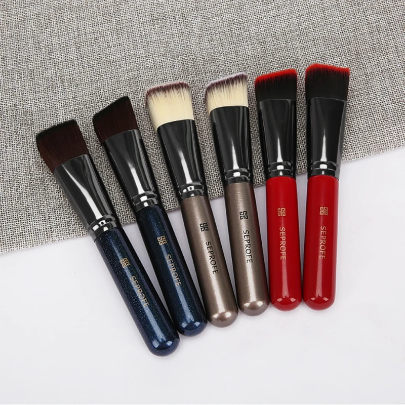 B 6 видов макияжа blique и с плоской головкой по дереву Кисть для нанесения основы под