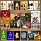 Металлические жестяные вывески YZFQORVAL с бельгийским пивом, металлическая живопись, Настенный декор для кухни, ресторана, домашнего искусства, винтажный постер, DU-6161A