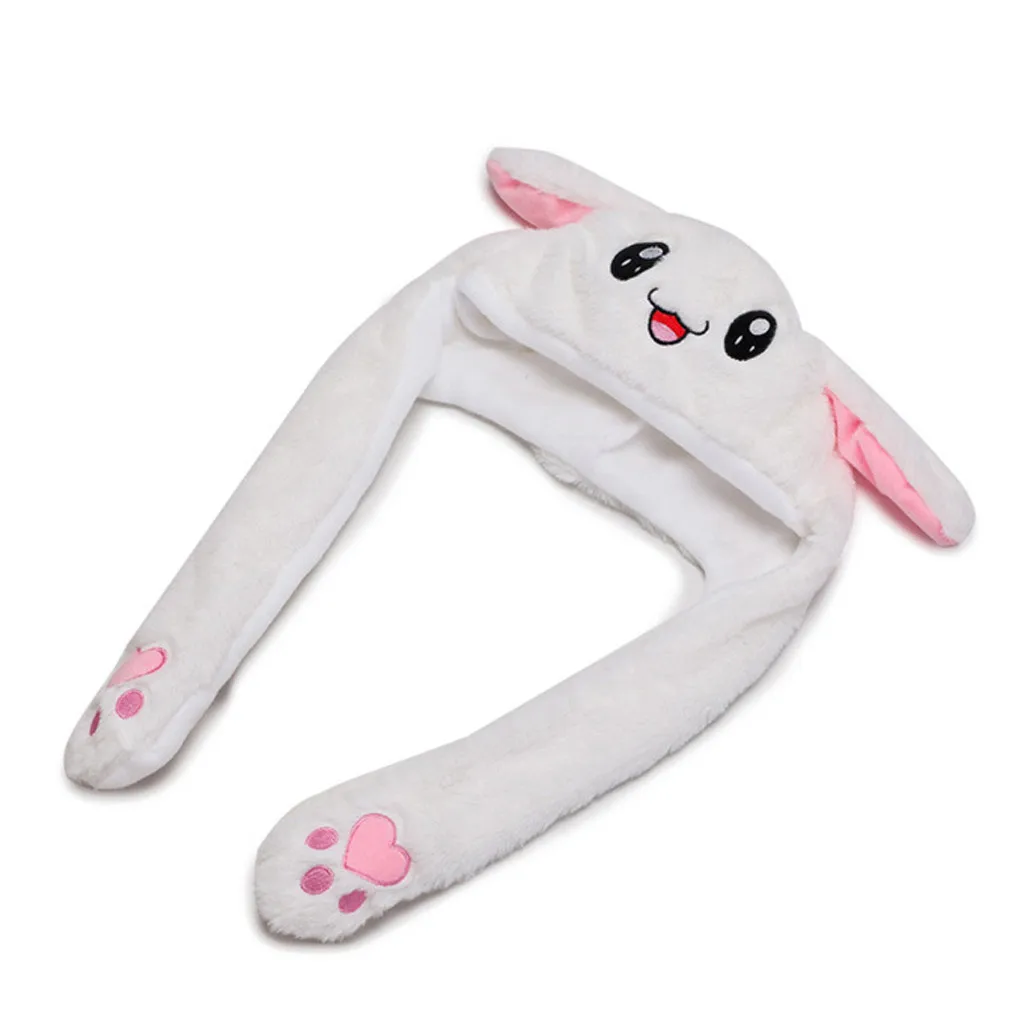 Plush Light Rabbit Ear Hat With Cute Men And Women Wrap Warm Moving Cap Cartoon Stuffed Toys Gifts For Child | Аксессуары для
