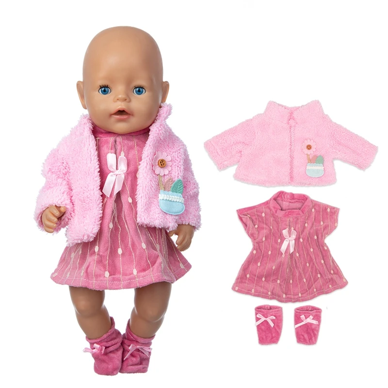 

Warm Suit+Socks Doll Clothes Fit 17 inch 43cm Doll Clothes Born Baby Suit For Baby Birthday Festival Gift