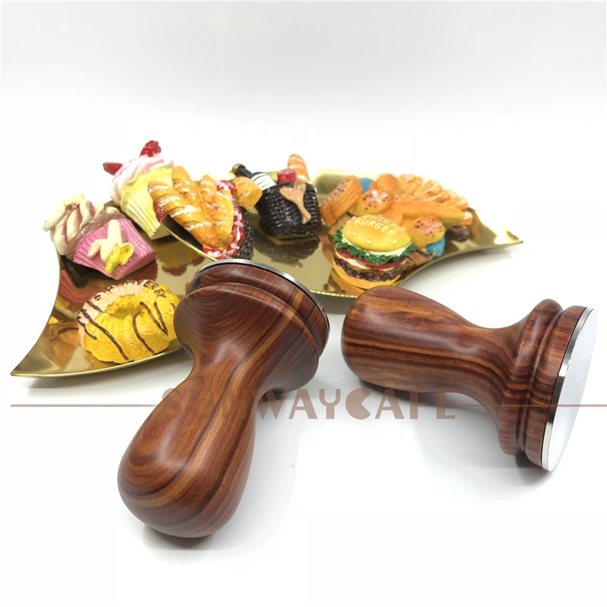 Молоток для кофе 58 мм с ручкой из красного сандалового дерева 304 нержавеющая