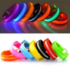 1 шт. открытый светильник спортивные Напульсники Регулируемый USB светодиодный светящийся Браслеты зауженные брюки для бега спортивные джоггеры езда на велосипеде езда Безопасность велосипед