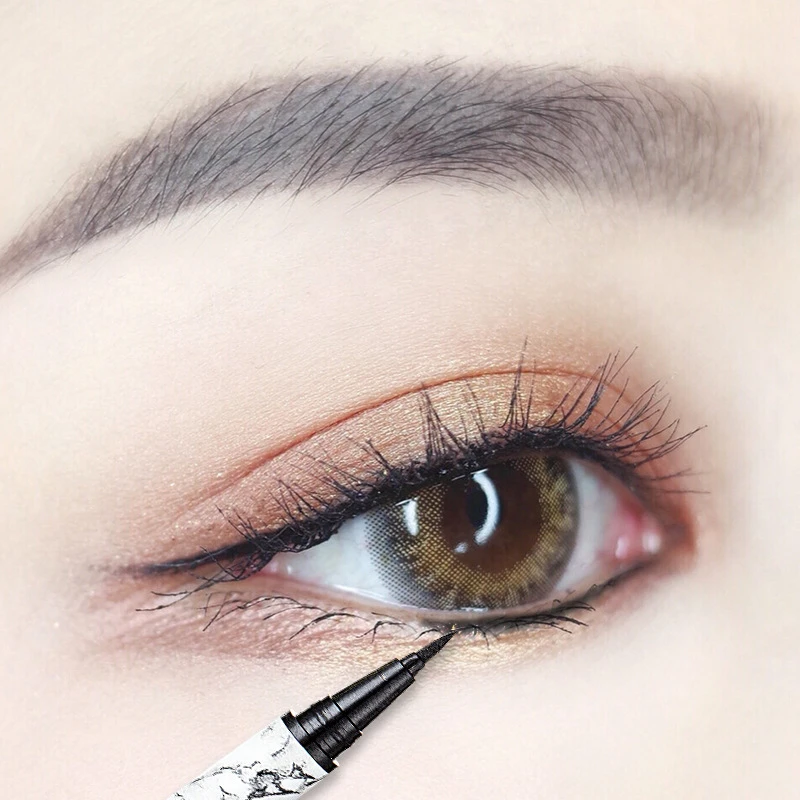 Мраморный черный карандаш для глаз водостойкий Стойкий матовый Натуральный