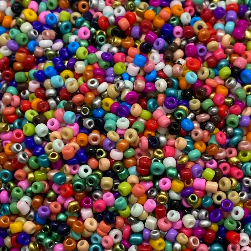 

2mm Small Glass Beads, Multi-color Small Beads for Jewelry Making, Bracelets, Necklaces, Handmade DIY Accessories (1000Pcs)
