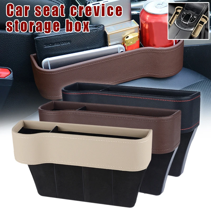 

Spot Car Seat Pockets PU Leather Car Console Side Organizer Filler Catch Storage Box M8617