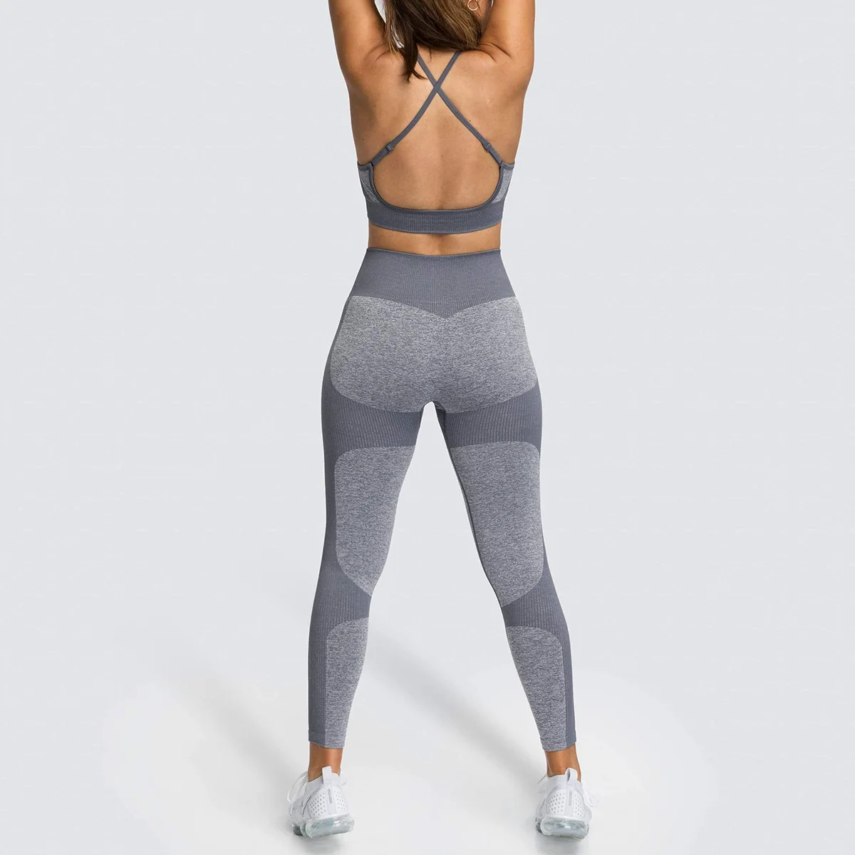 2021 бесшовные комплекты для тренировок и йоги женский спортивный костюм