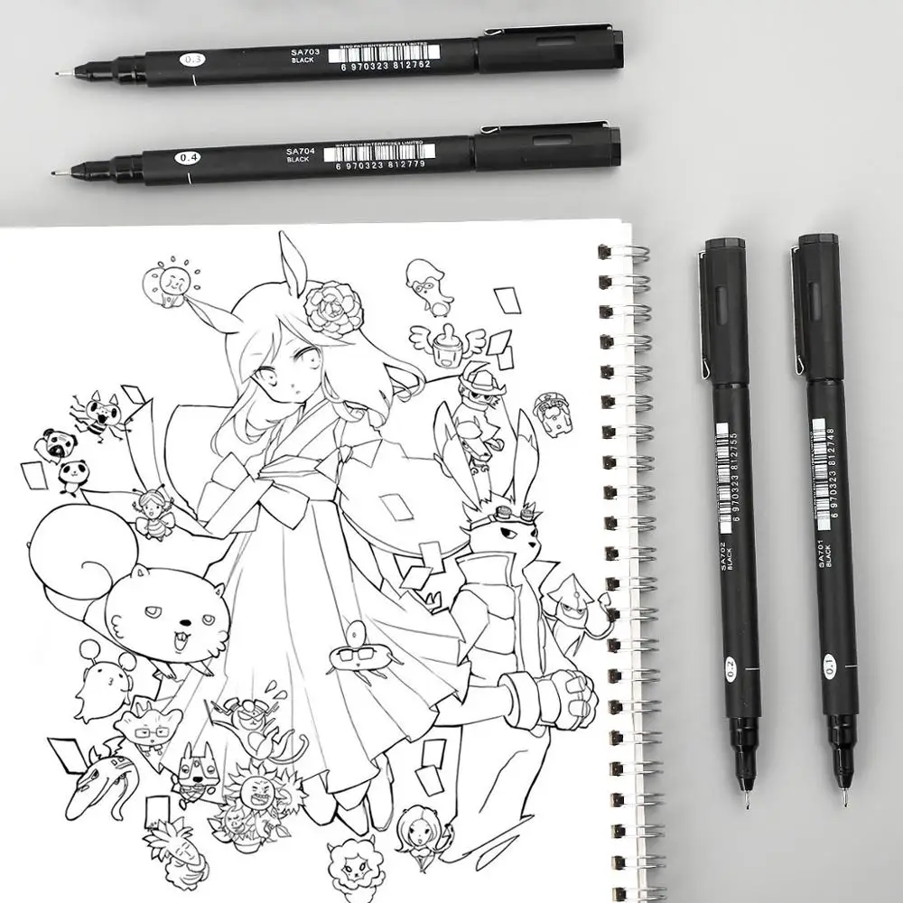 

JIANWU 1pc Professional drawing marker pen Art Hand drawn pen journal pen painting Outline Pen Art supplies