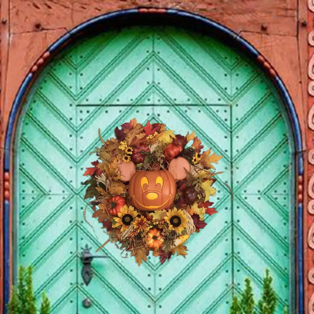 Guirnalda de flores para porche, decoraci&oacute;n de puerta delantera, f&aacute;cil de instalar, bonita, ligera, para oto&ntilde;o-3
