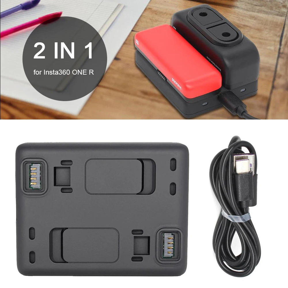 2 в 1 быстрое зарядное устройство для спортивной камеры Insta360 One R