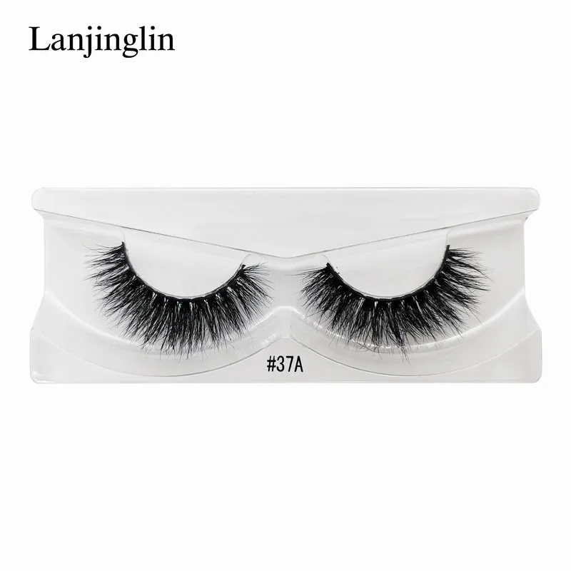 LANJINGLIN 1 пара норковые ресницы 100% без жестокости натуральные Длинные Накладные