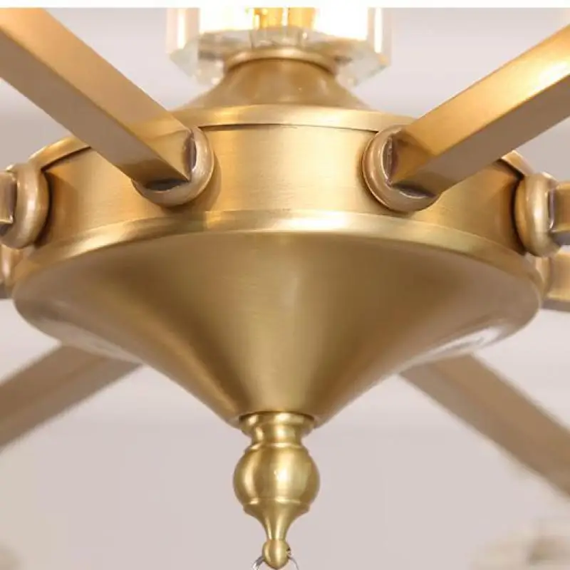 Скандинавская гостиная квадратная хрустальная люстра современная спальня лампа