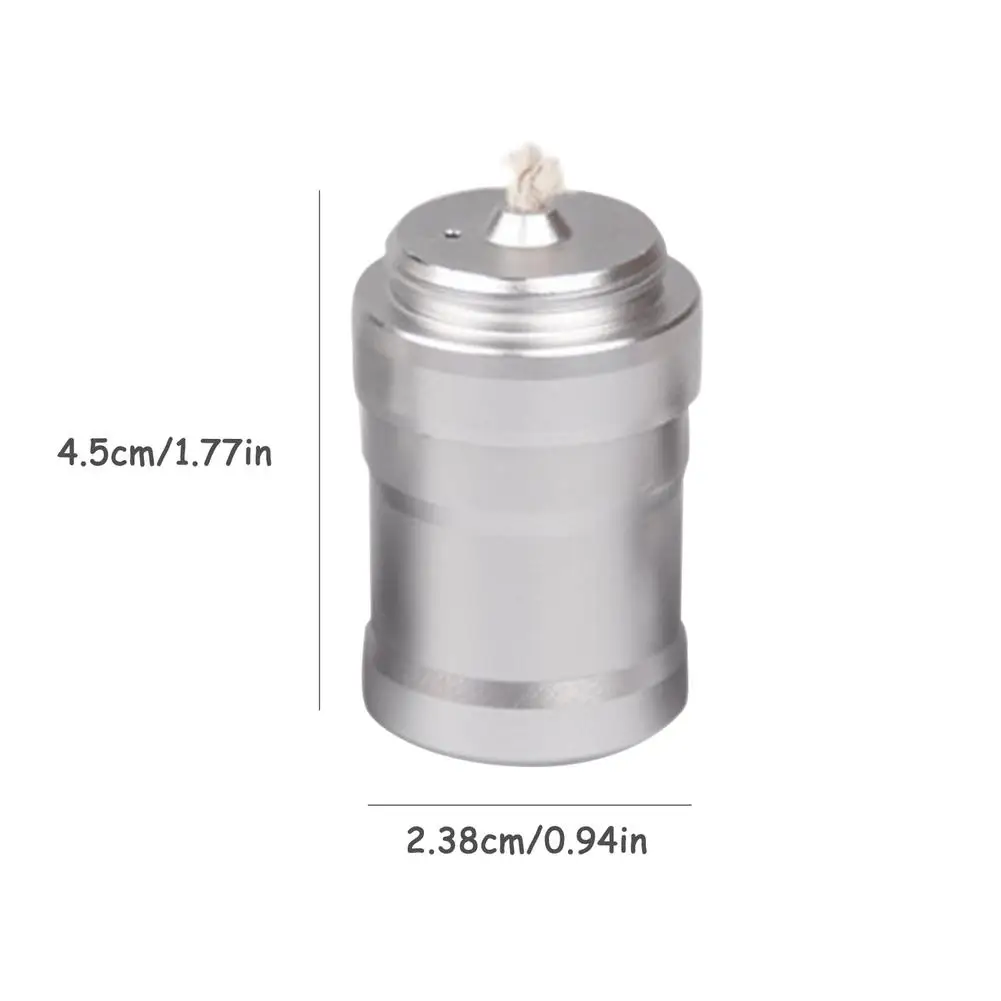 

2pcs Mini Aluminum Alloy Alcohol Lamp Convenient To Carry Tent Lighting With Cotton Core Laboratory Equipment Heating