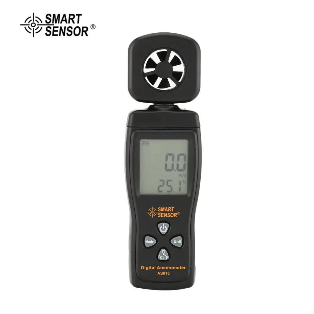 Цифровой анемометр измеритель скорости ветра температуры холода подсветки