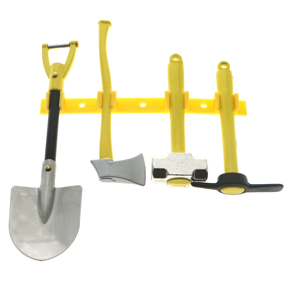 4 шт. Лопата аксессуары для моделирования топор RC набор инструментов украшения 1:10