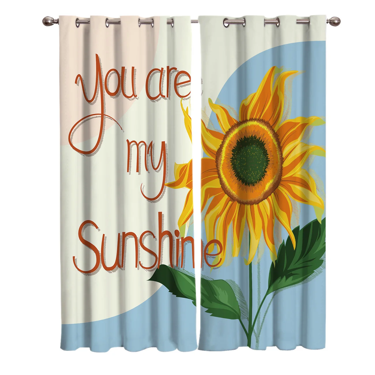 Вы мой Солнечный Подсолнух оконные занавески подзор для спальни наружная ткань