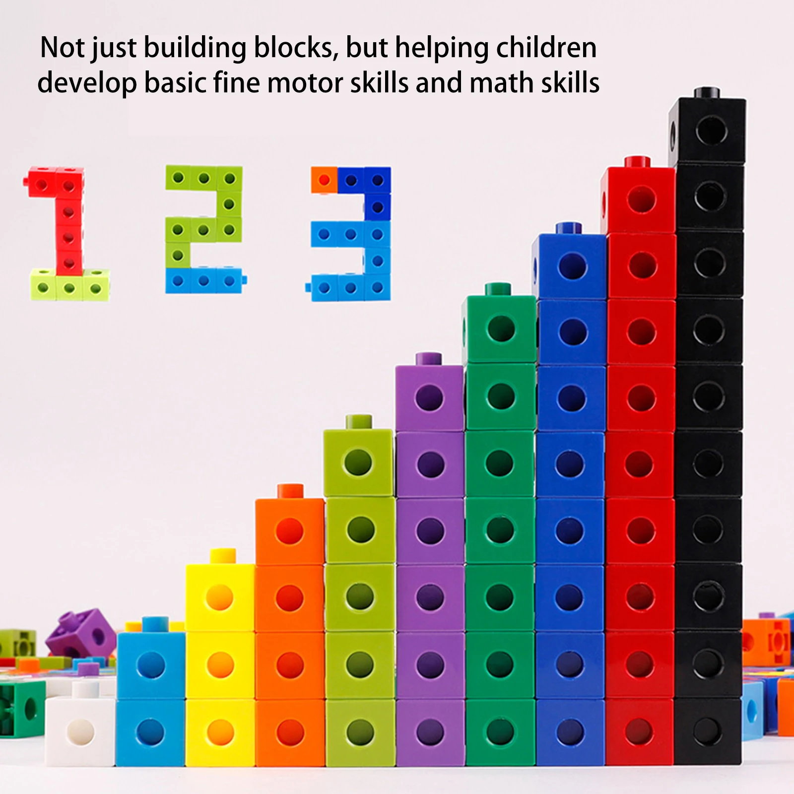 

130pcs Children Particles Plastic Building Baby Kindergarten Early Education DIY Assembled Toys Building Block Particles Toy