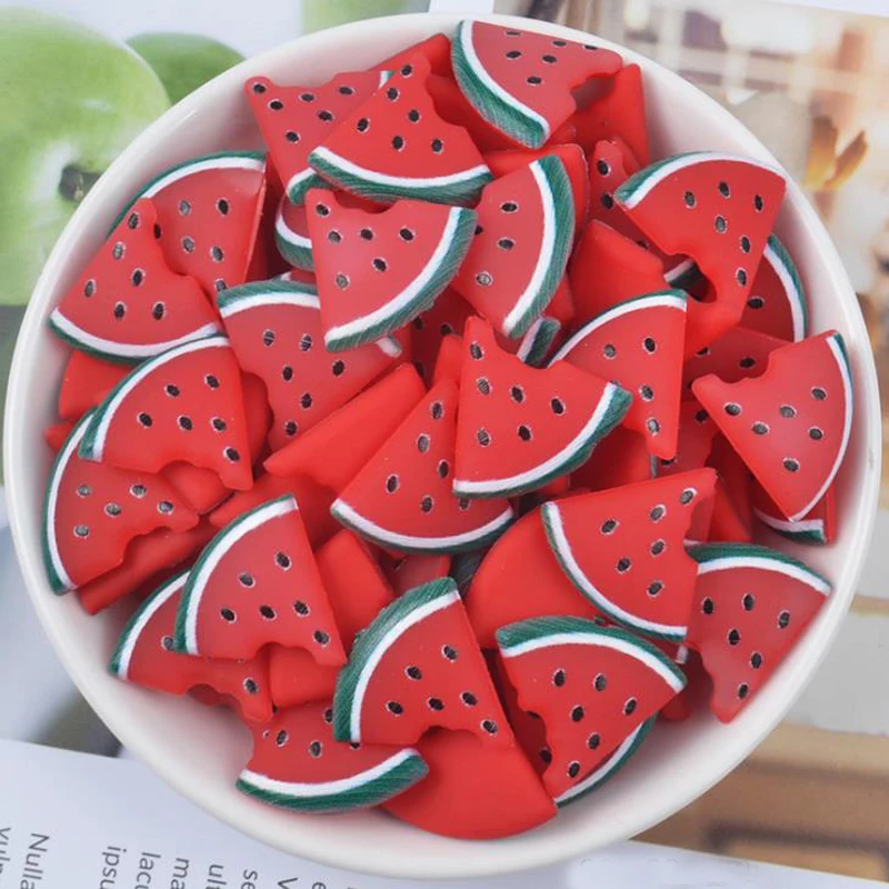 10 шт. с плоской задней частью фрукты смолы арбуз смол сделай сам ювелирное