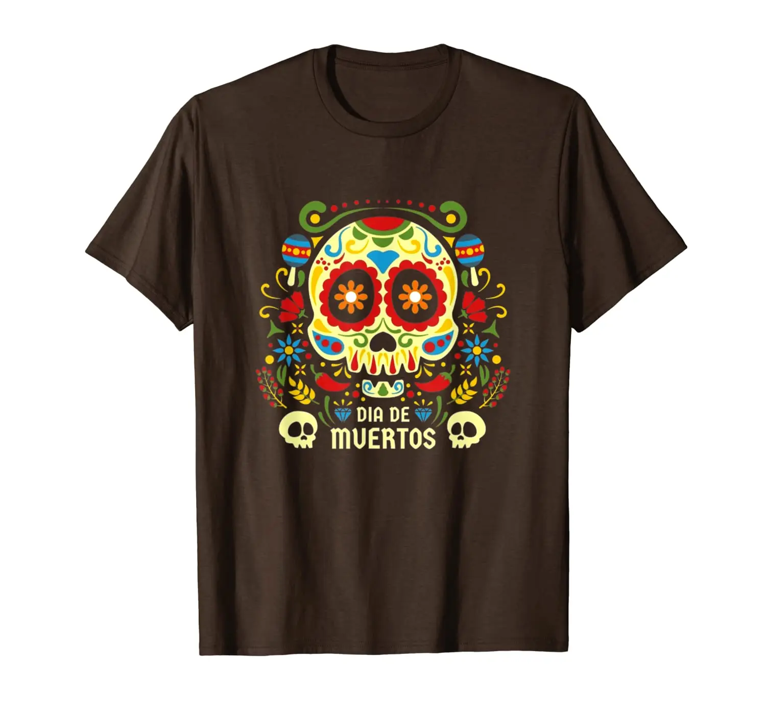 

Dia-де-лос-muertos забавные День мертвых висит черепа футболка