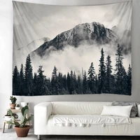 wall mounted tapestry stunning foggy forest beautiful landscape tree tapestry natural scenery wall mounted living room decoratio