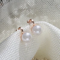 simulated freshwater pearl clip on earrings not pierced elegant stud jewelry for women girls earring 2021 trend fashion jewelry