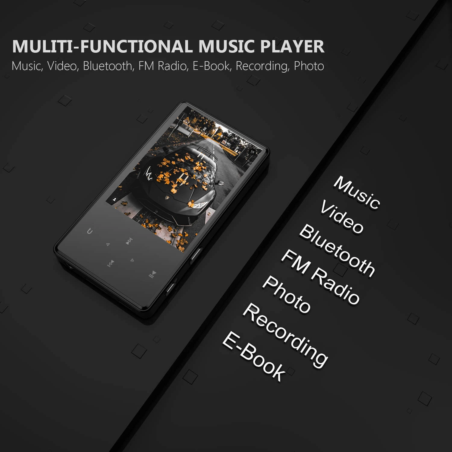 CHENFEC C03 MP3 видео плеер с Bluetooth 4,0 высокий экран 2,4 Full HD видео, fm-радио, встроенный динамик, до 128 гб TF карта