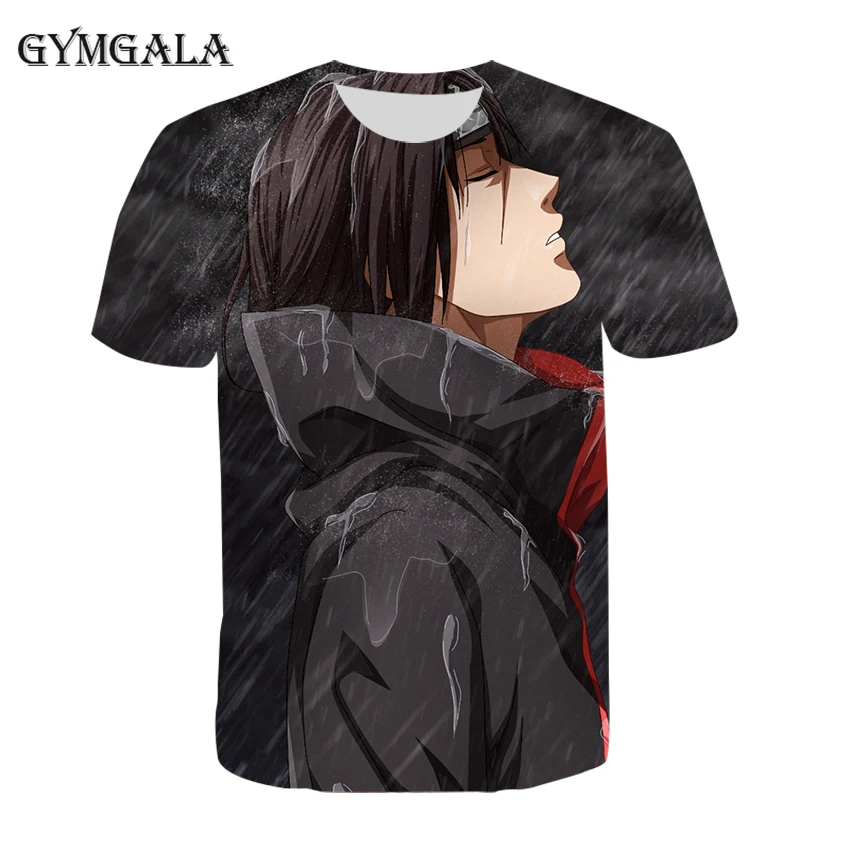 

Men's and women's children's T-shirt 3D printing animation Uchiha Sasuke pattern short-sleeved casual loose children's T-shirt