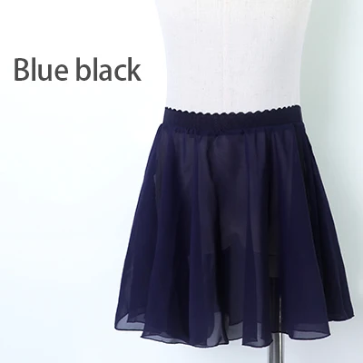 Blue black Детская балетная юбка для девочек, прозрачная шифоновая балетная пачка, розовые детские гимнастические трико, юбки - Цвет: Blue black