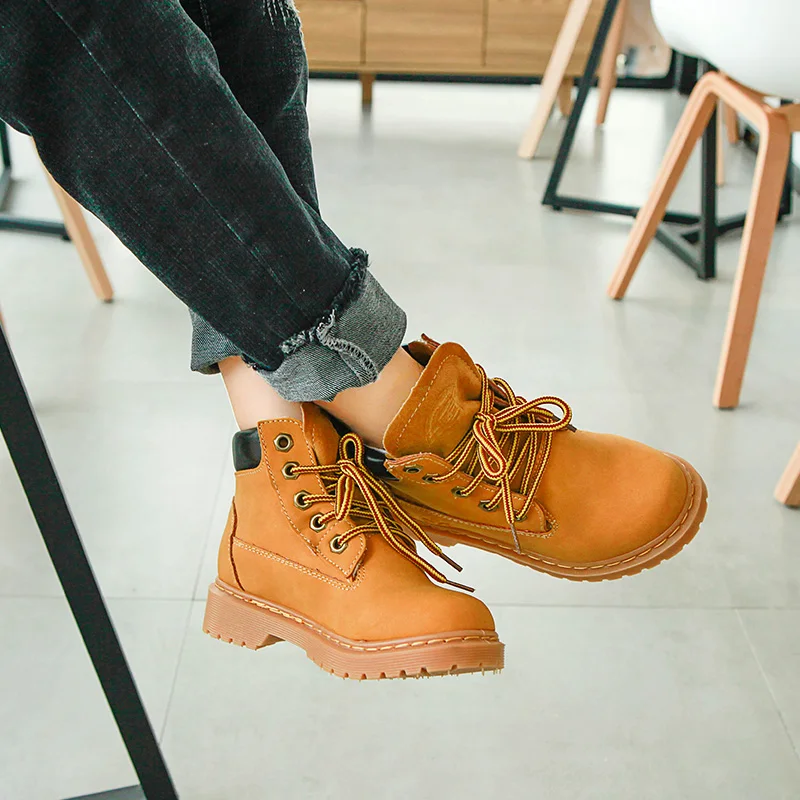 EOSNYX-zapatos informales para ni&ntilde;os y ni&ntilde;as, botas suaves antideslizantes de cuero a la moda, para oto&ntilde;o y primavera, 27-38-4