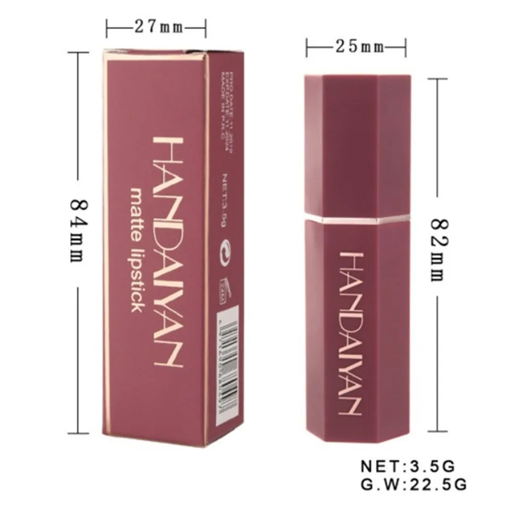 Помада для макияжа Профессиональная Матовая разноцветная долговечная