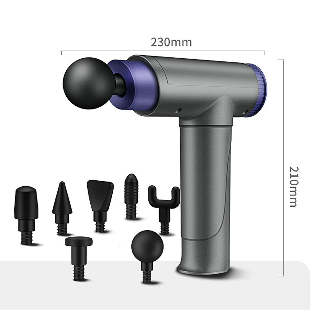 

8000r/min LCDTherapy Massage Gun 22 Gears Muscle Massager Pain Sport Massage Machine Relax Body Slimming Relief With 8 Heads