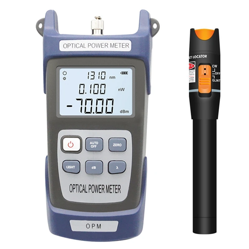 

Измеритель оптоволоконной мощности 2 в 1 FTTH,-70 дБ и 10 мВт, Визуальный дефектоскоп, ручка для проверки оптоволокна
