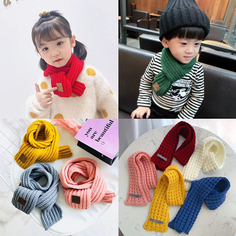 

Kids Scarf Boys Girls Baby Winter Warm Scarf Women Knit Shawl Scarf Children Neck Collar Keep Warm Accessories High Quality