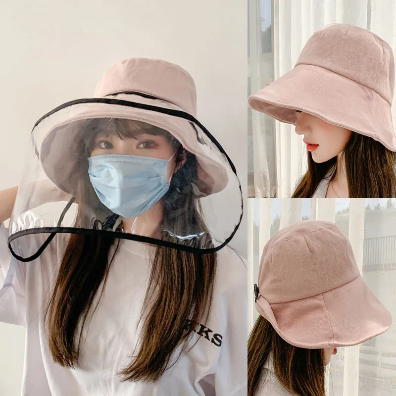 2020 Антивирусная шляпа в рыбацком стиле для девочек прозрачная крышка с