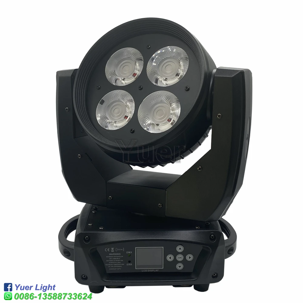 Сценический прожектор YUER Dmx512 для диджея с вращающейся головкой 4 х50 Вт