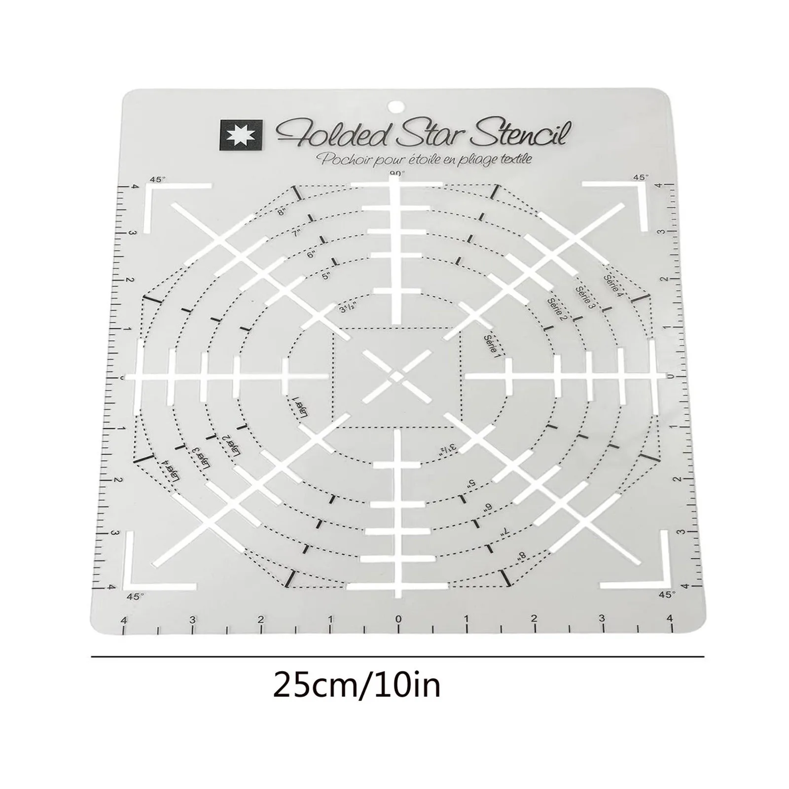 Линейка для шитья складная звезда трафарет многофункциональная чаша шаблон