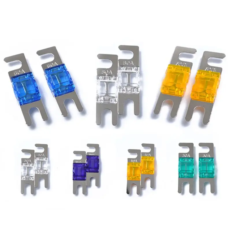 5Pcs/Set 30/40/60/80/100A Nickel Plated Car Stereo Audio 32V AFS Mini ANL Fuses Auto Stud Circuits Protection Fuse - купить по